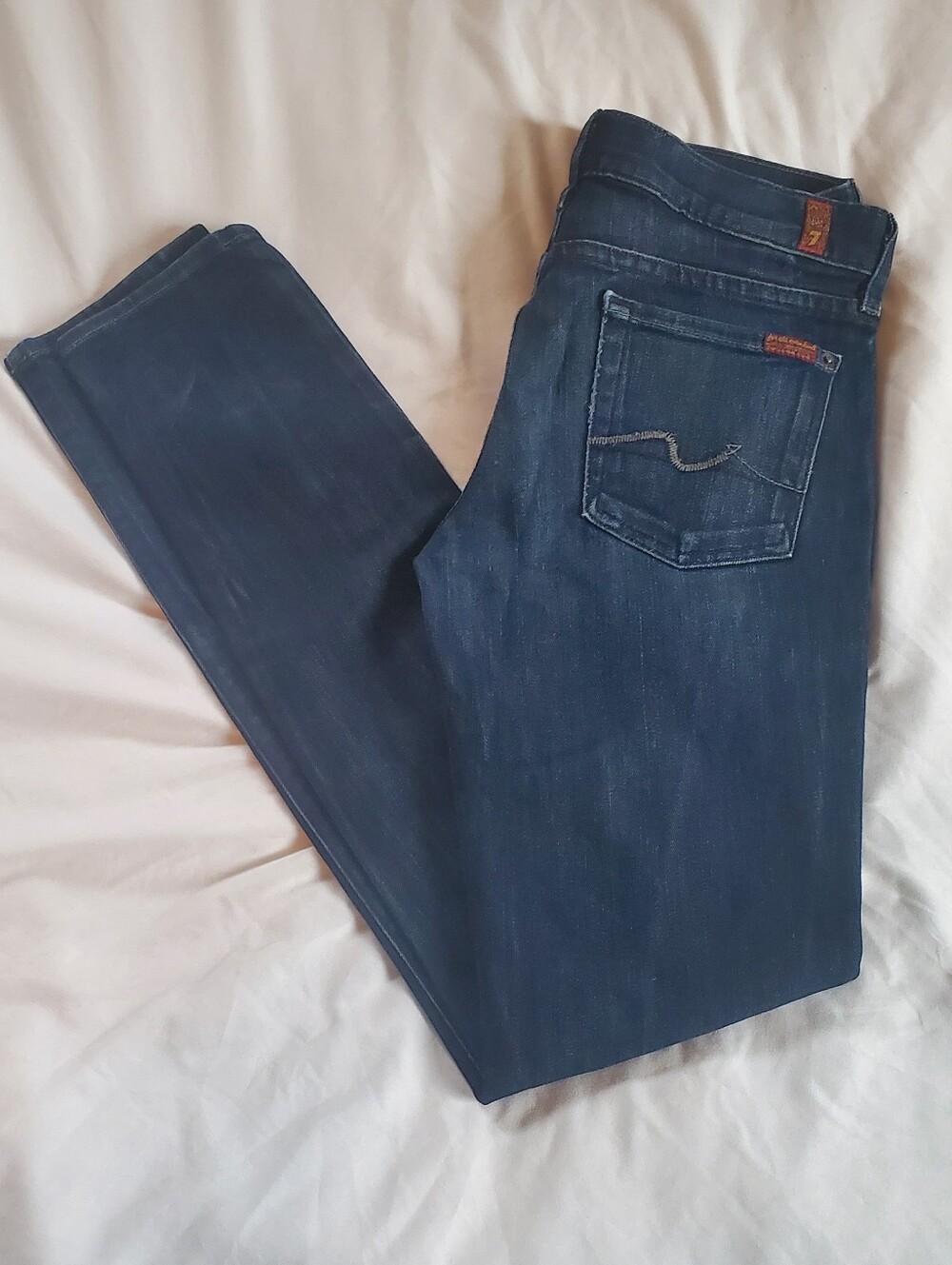 7 For All Mankind Roxanne Skinny Stretch Jeans, Women's Sz 29 (W31/L34) EUC